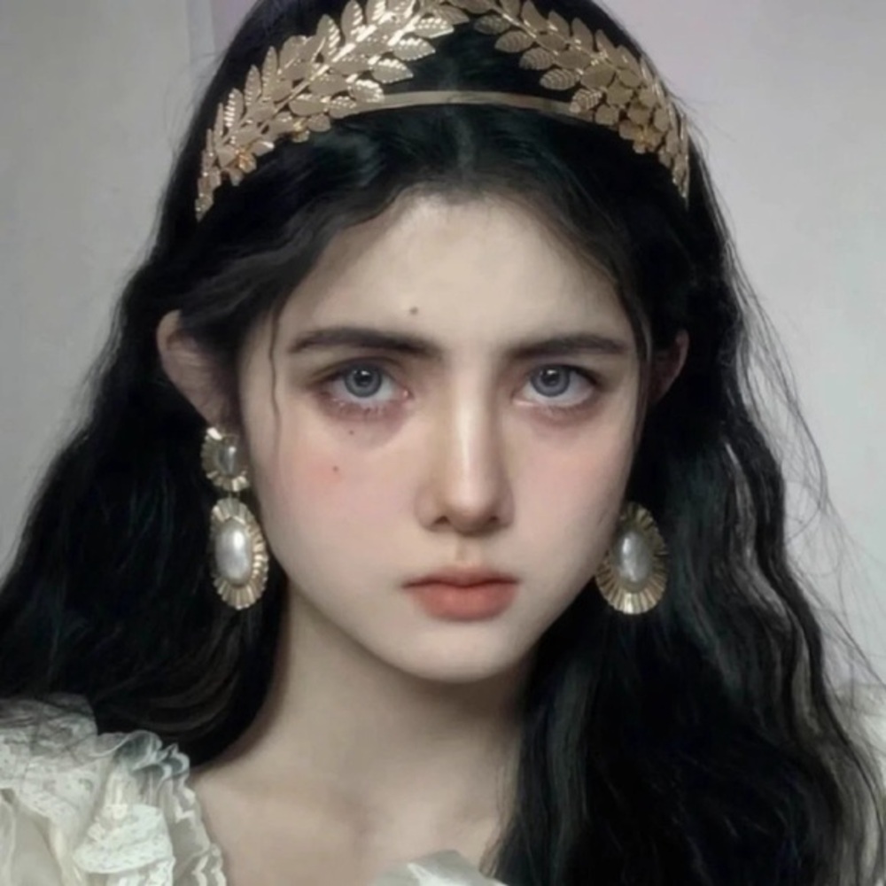 Golden metal Laurel‎ Leaf Headband | Greek Style | 5” Diameter, 2” Height new